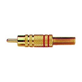 Plug RCA Metal dorado Resorte 6mm